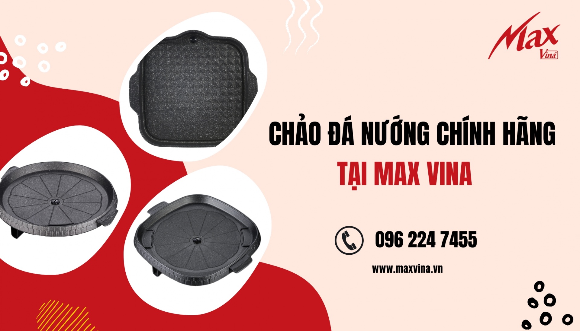 Chảo đá nướng chính hãng tại Max Vina