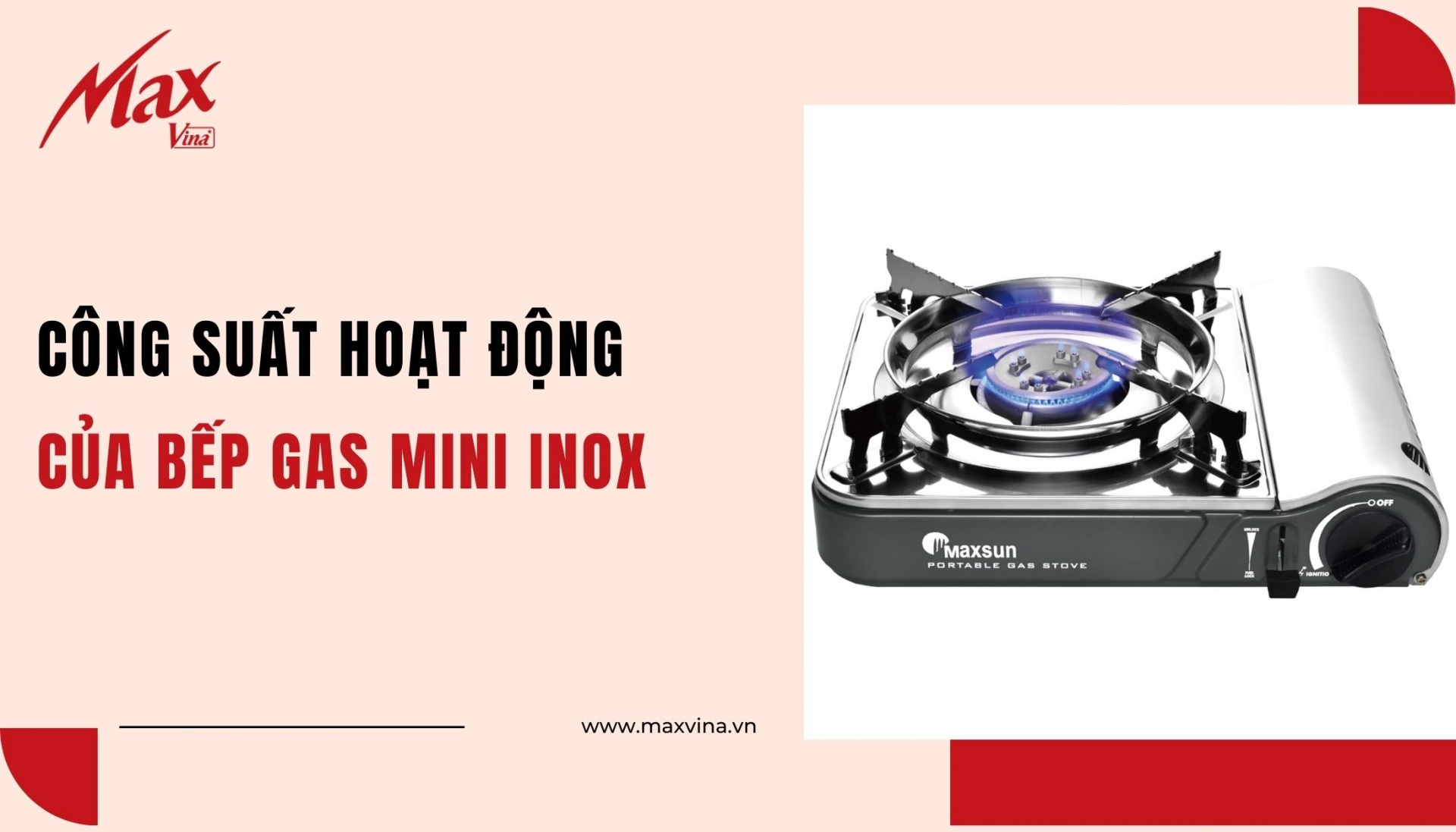 Công suất hoạt động của bếp ga mini inox