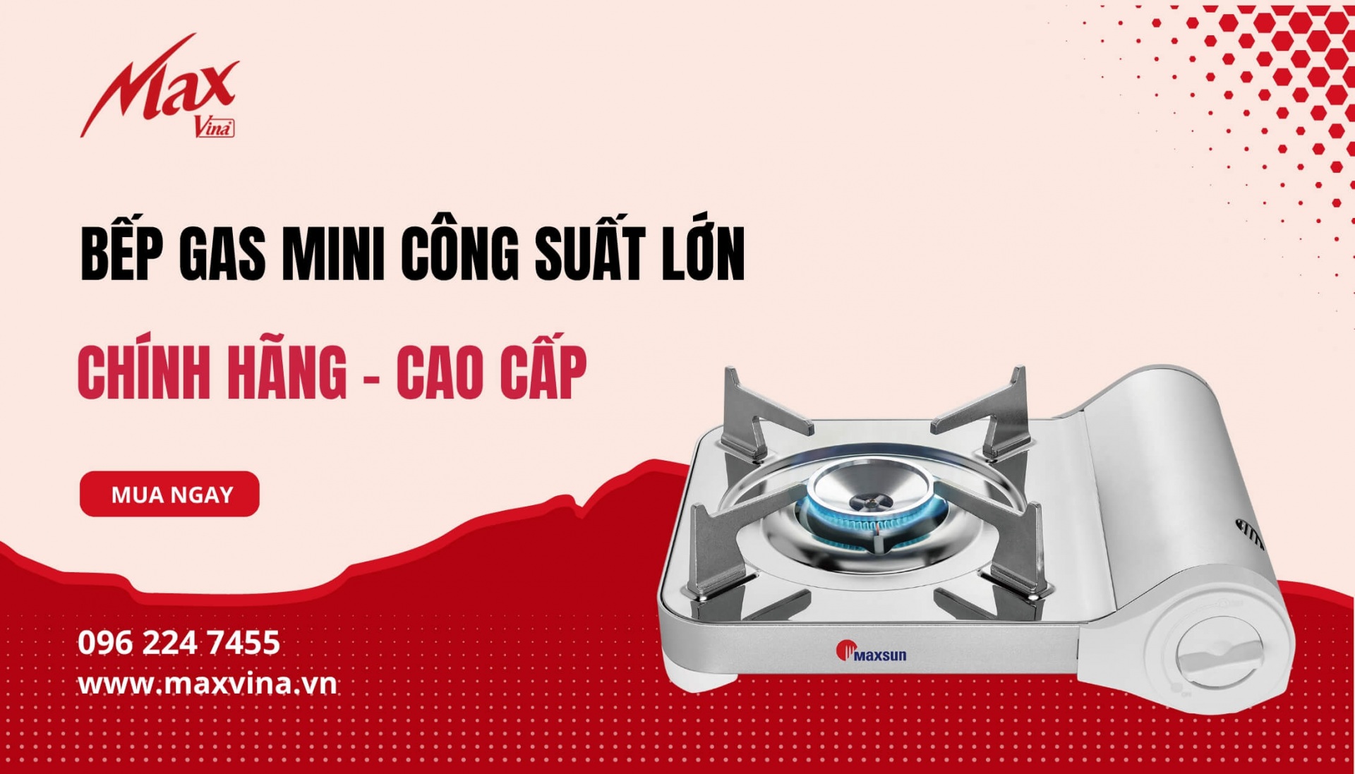 Mua bếp ga mini công suất lớn tại Maxvina