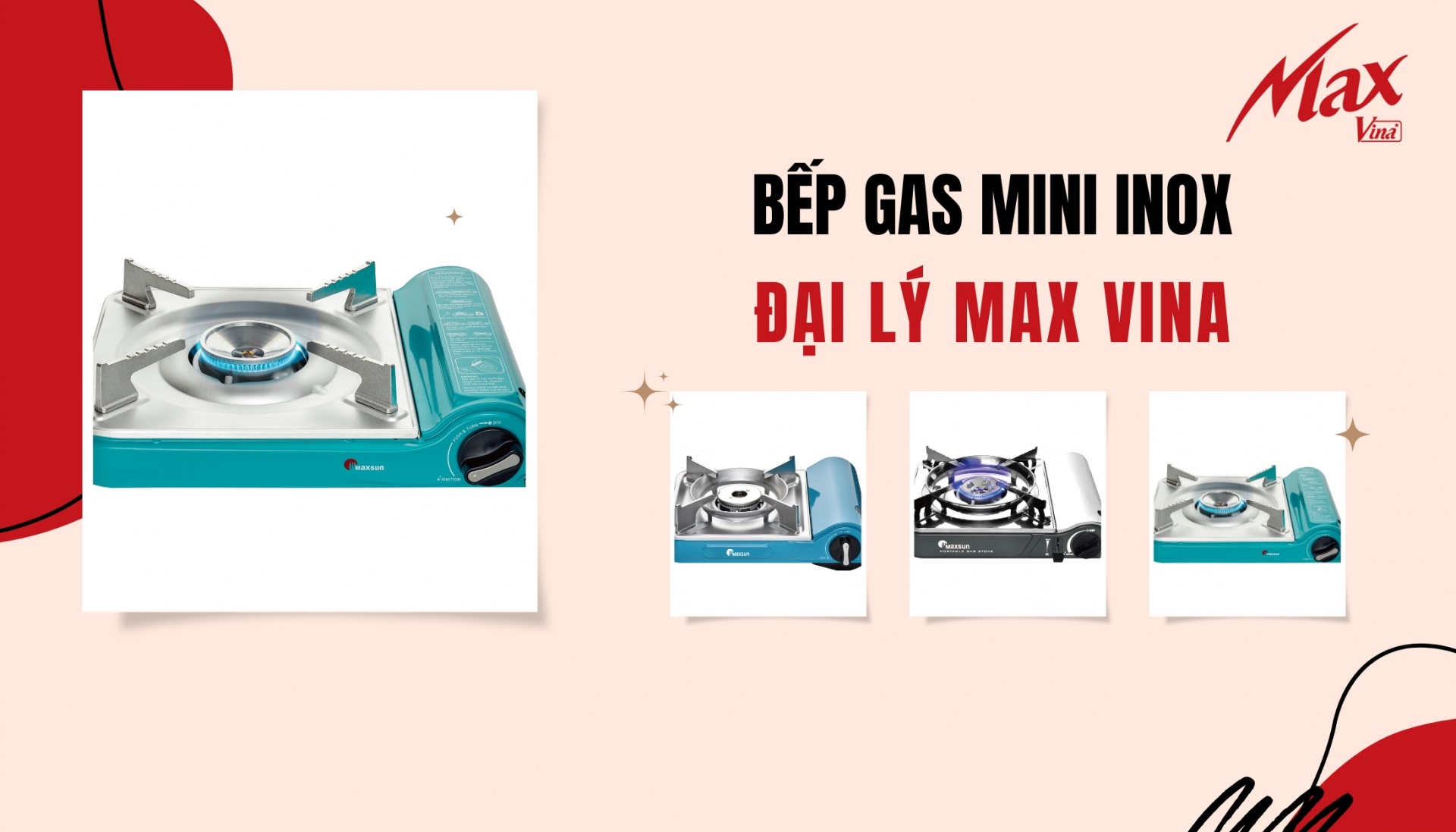 Mua bếp gas mini inox tại Max Vina