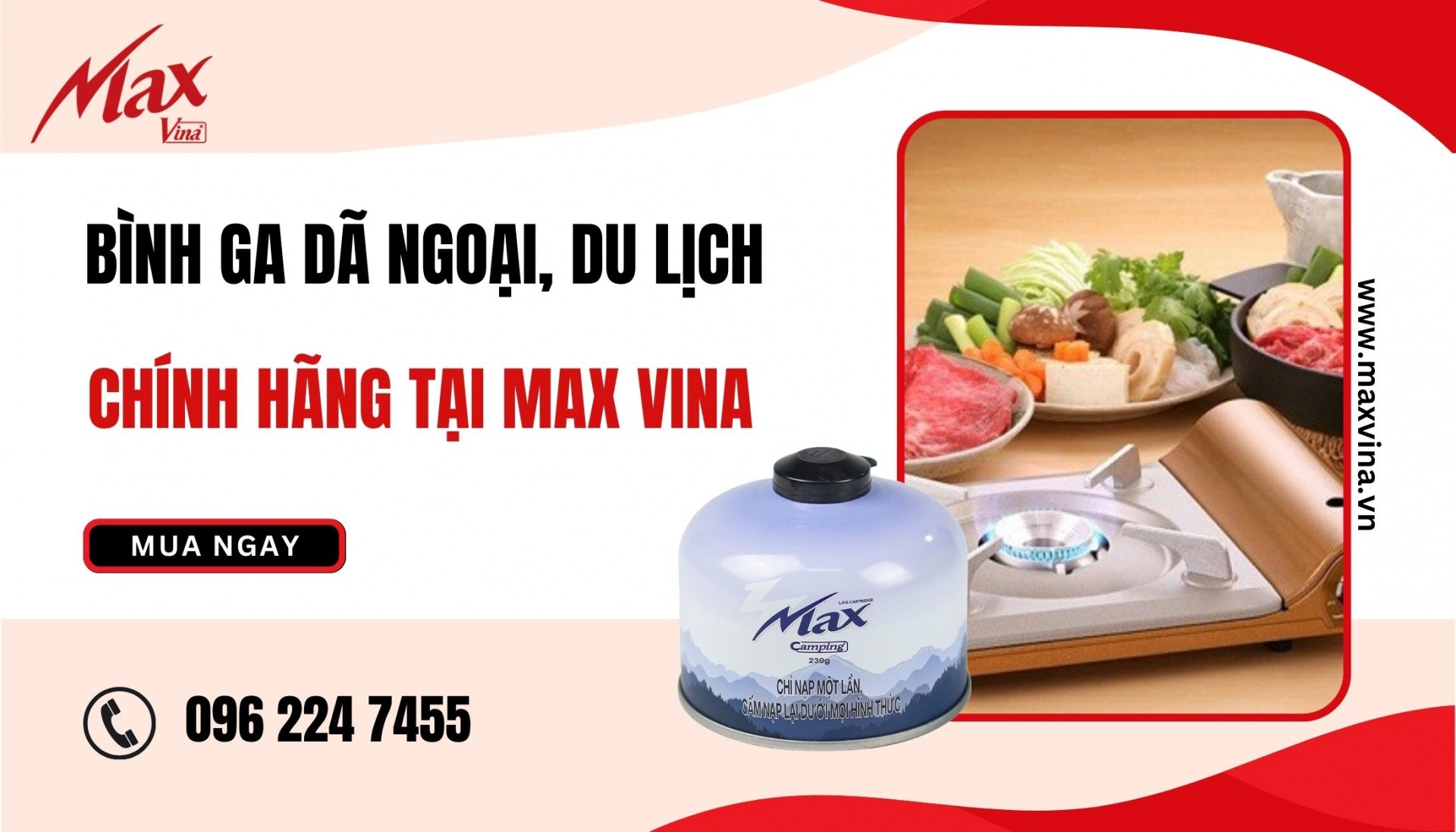 Mua bình ga dã ngoại tại Max Vina