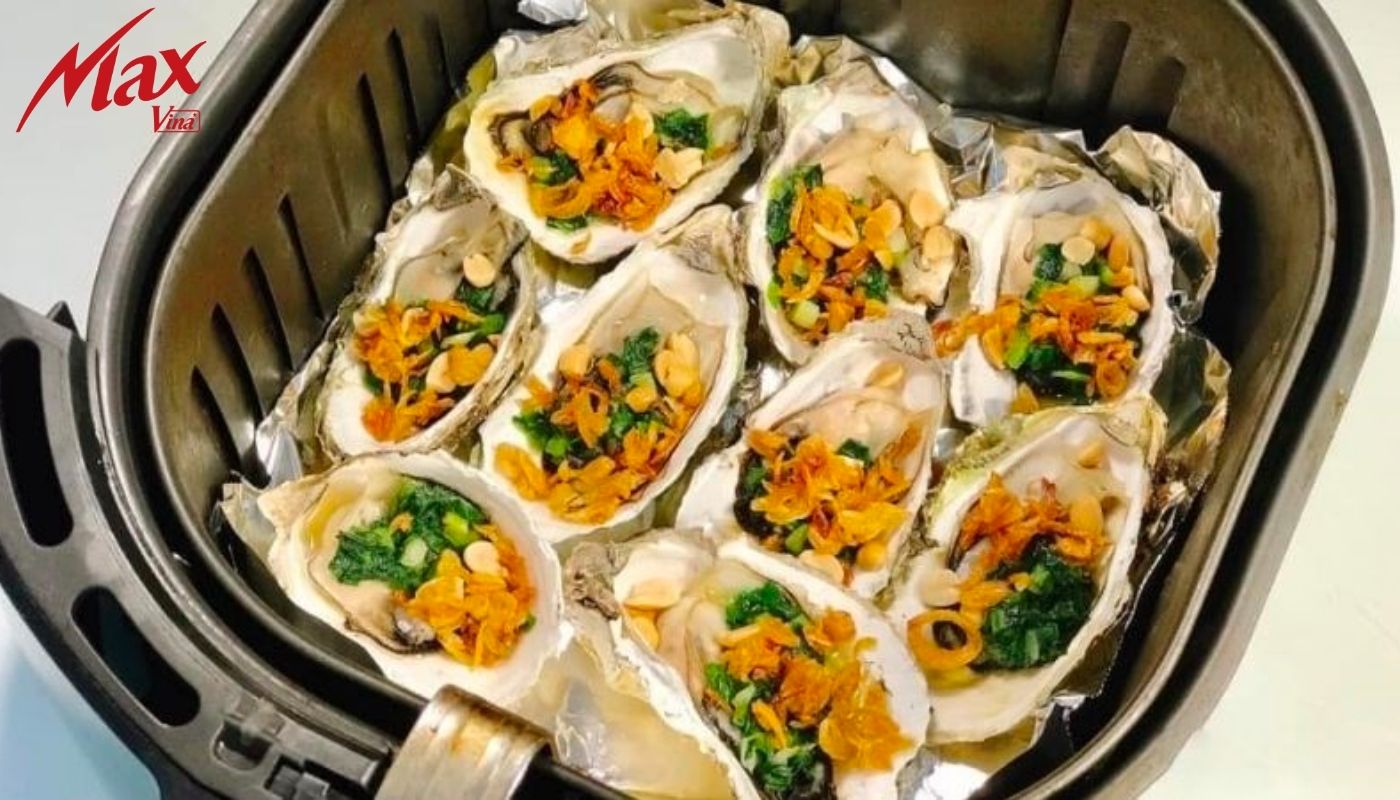 nướng hàu bằng nồi chiên không dầu